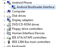 Android boot loader interface